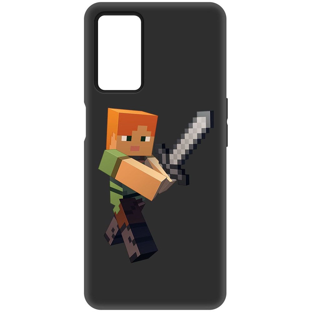 

Чехол-накладка Софт Minecraft-Алекс для Oppo A55, Черный
