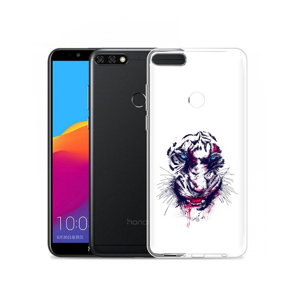 

Чехол MyPads Tocco для Honor 7C Pro безумный тигр (PT113786.47.228), Прозрачный, Tocco