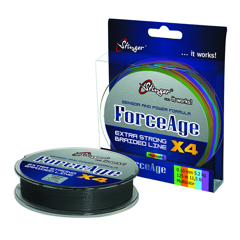 Плетеный шнур Stinger ForceAge X4 150m Multicolor 0,15 (0.21 / 20 / 150 / 1.5 / 45 /