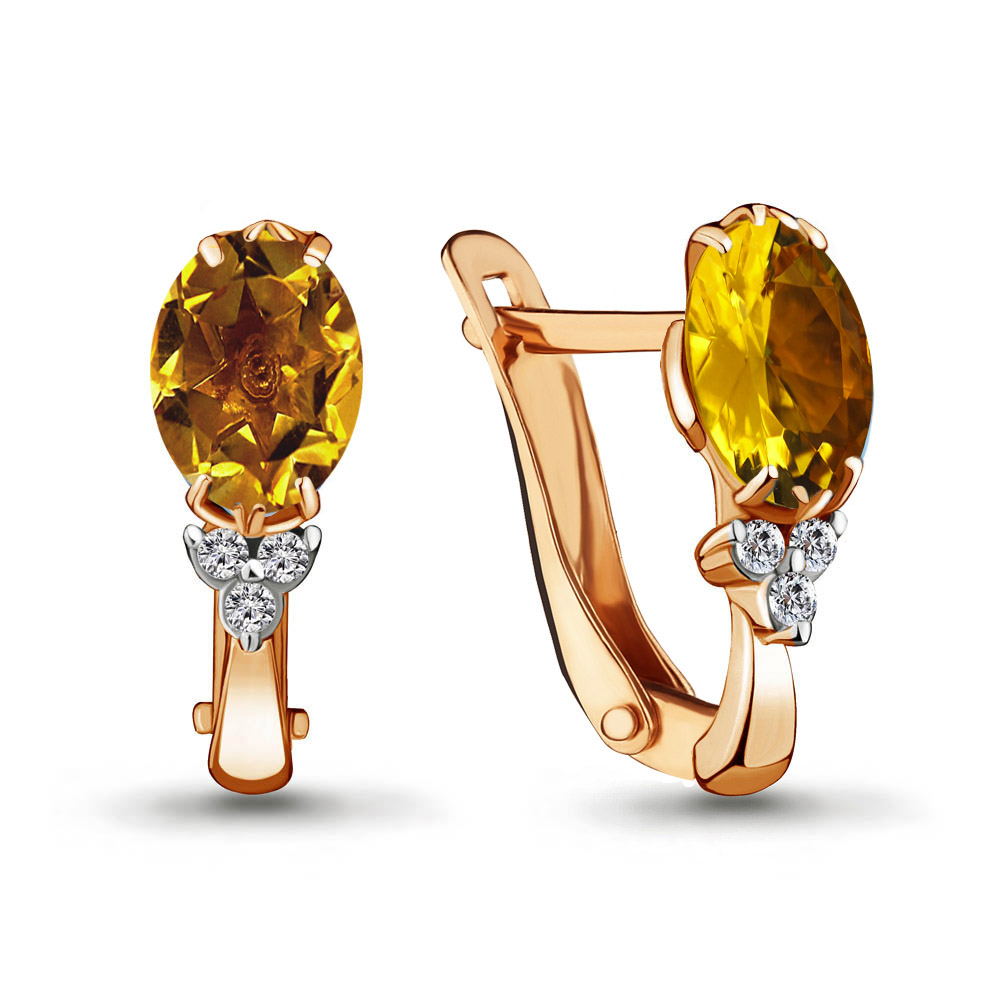

Серьги из серебра с фианитом Aquamarine 4414006А_925_з, 4414006А_925_з