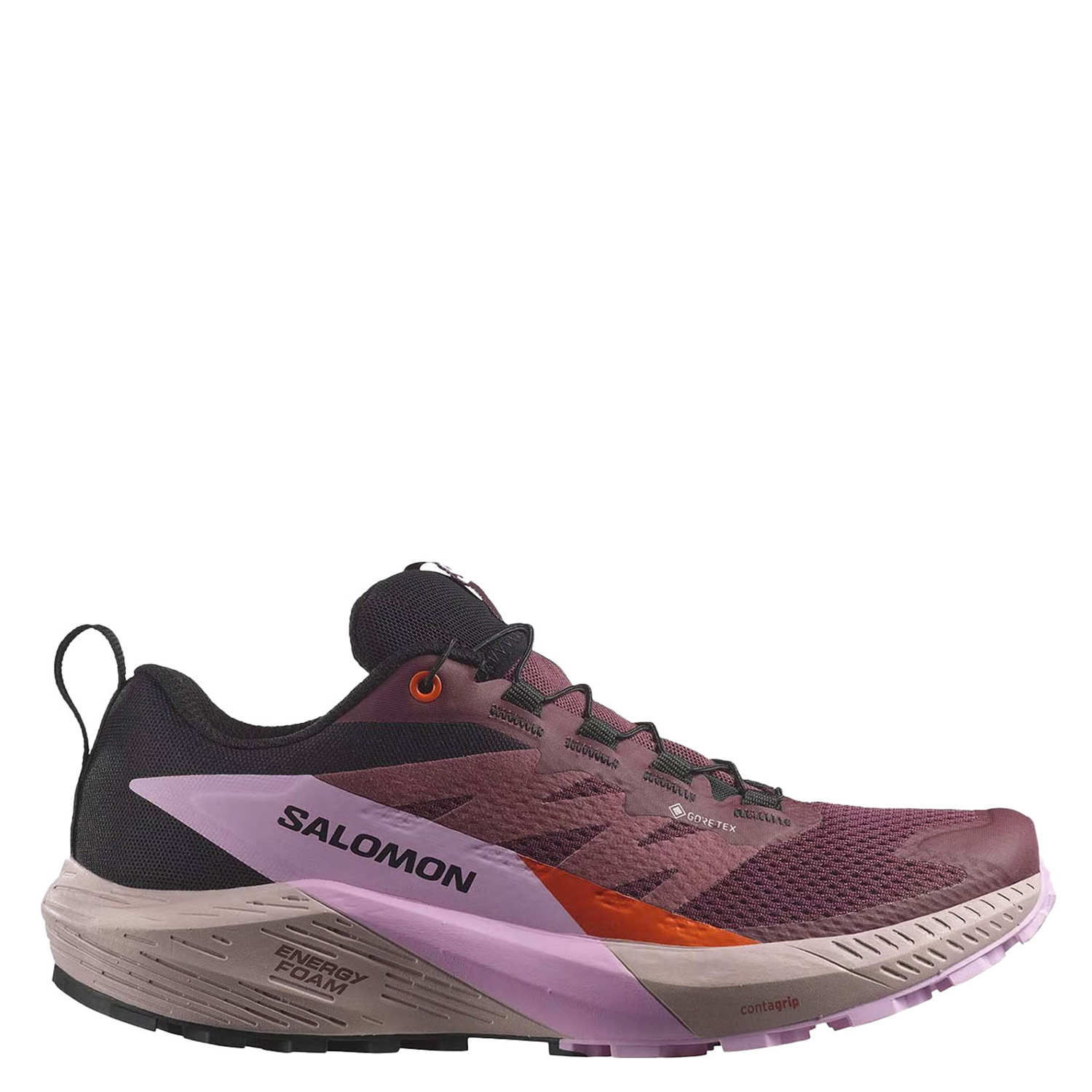 

Кроссовки женские Salomon Sense ride 5 gtx бордовые 7 UK, Бордовый, Sense ride 5 gtx