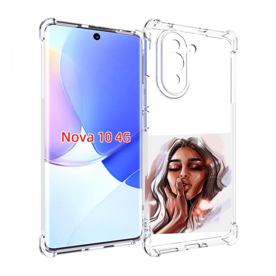 

Чехол MyPads Большие-губы женский для Huawei Nova 10, Прозрачный, Tocco