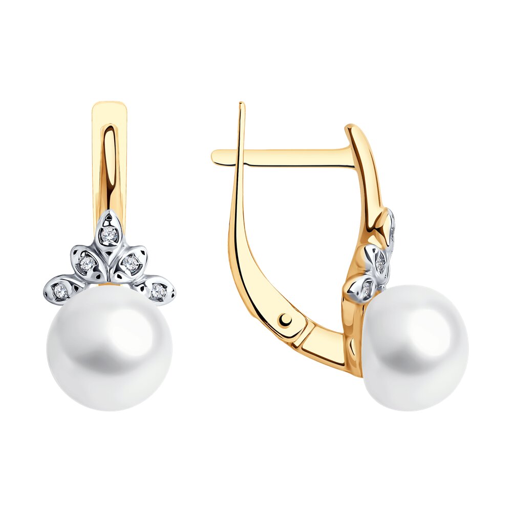 

Серьги из серебра SOKOLOV 92025292, жемчуг культивированный/фианит, 92025292