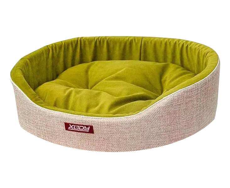 Лежак для собак и кошек Xody Премиум Olive №1 флок 42x35x16 см