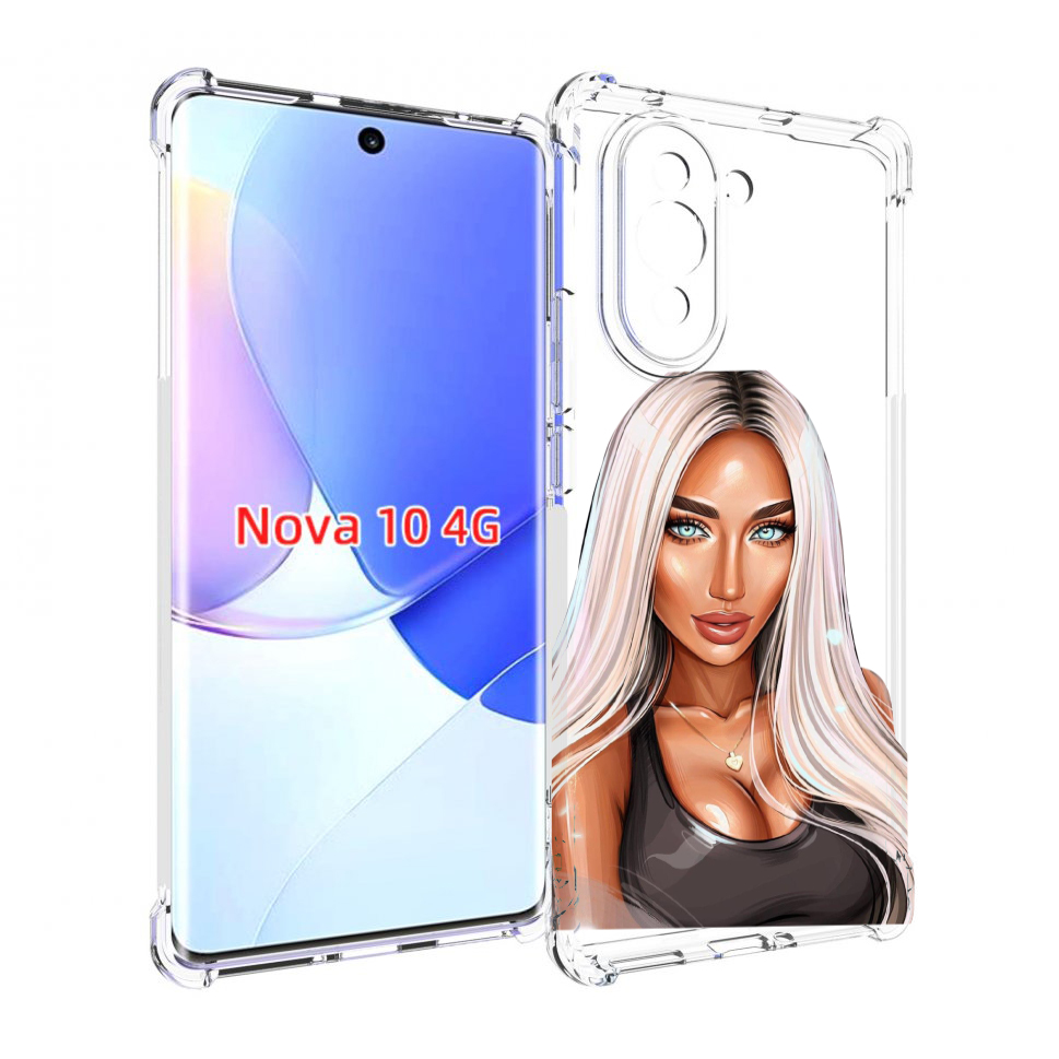 

Чехол MyPads Блондинка женский для Huawei Nova 10, Прозрачный, Tocco