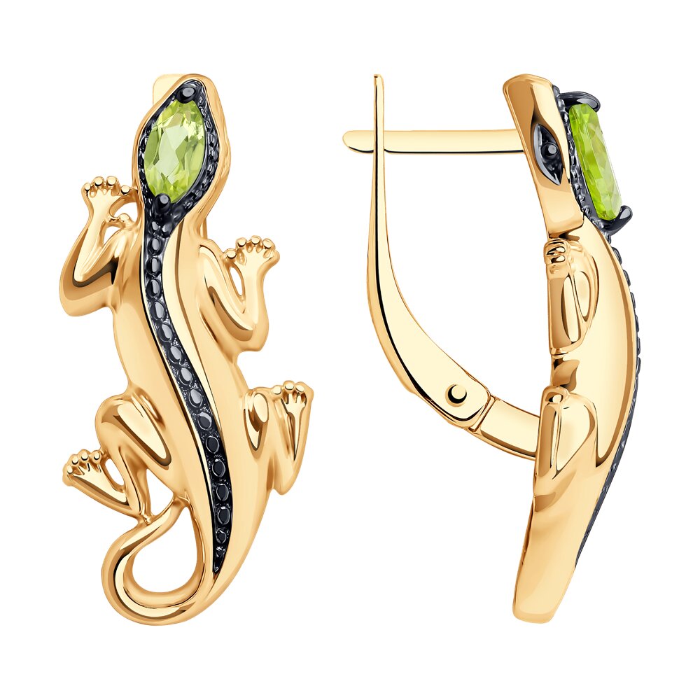 

Серьги из серебра SOKOLOV 92022605, хризолит, 92022605