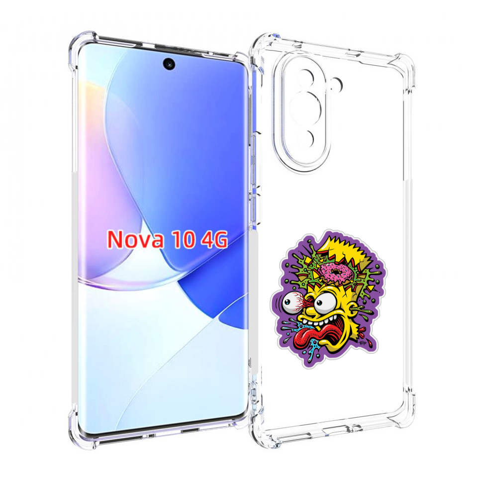 

Чехол MyPads Барт-Симпсон для Huawei Nova 10, Прозрачный, Tocco