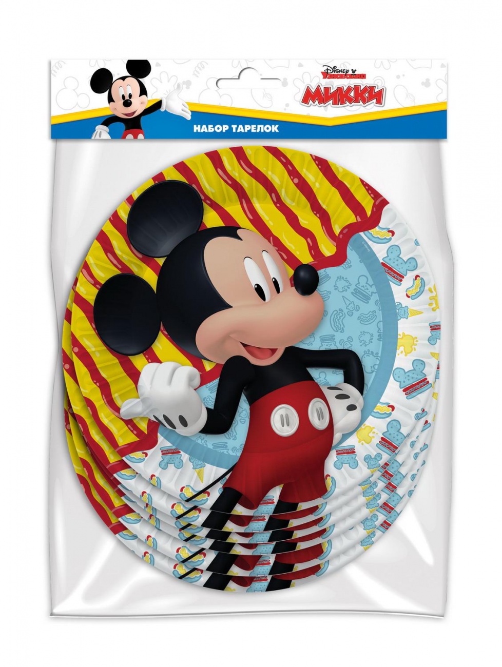 Набор бумажных тарелок ND Play Mickey Mouse 3D, 180 мм 6 штук 299222