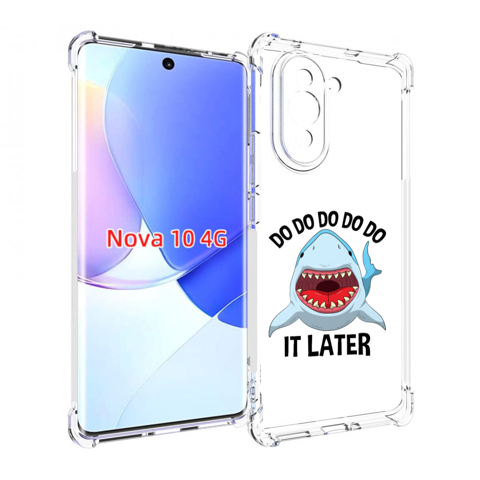 

Чехол MyPads Акула для Huawei Nova 10, Прозрачный, Tocco