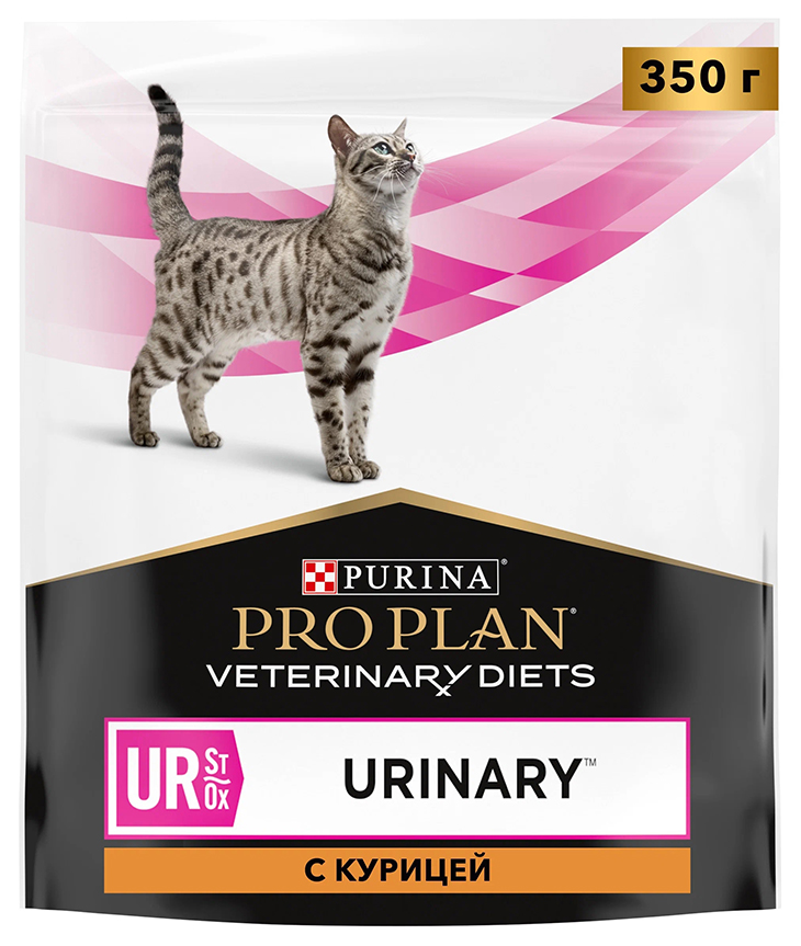 Сухой корм для кошек Pro Plan Veterinary Diets Urinary с курицей, 2 шт по 0,35 кг