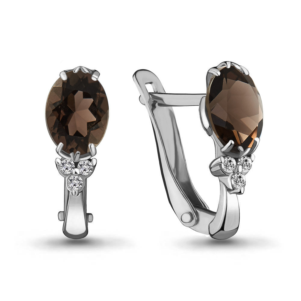 

Серьги из серебра с кварцем Aquamarine 4414001А_925_р, 4414001А_925_р