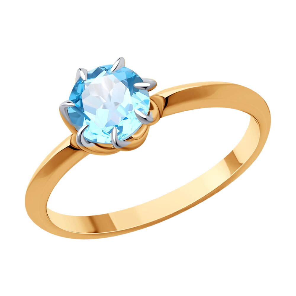 

Кольцо из золота р. 17,5 Diamant 51-310-01774-1, топаз, 51-310-01774-1