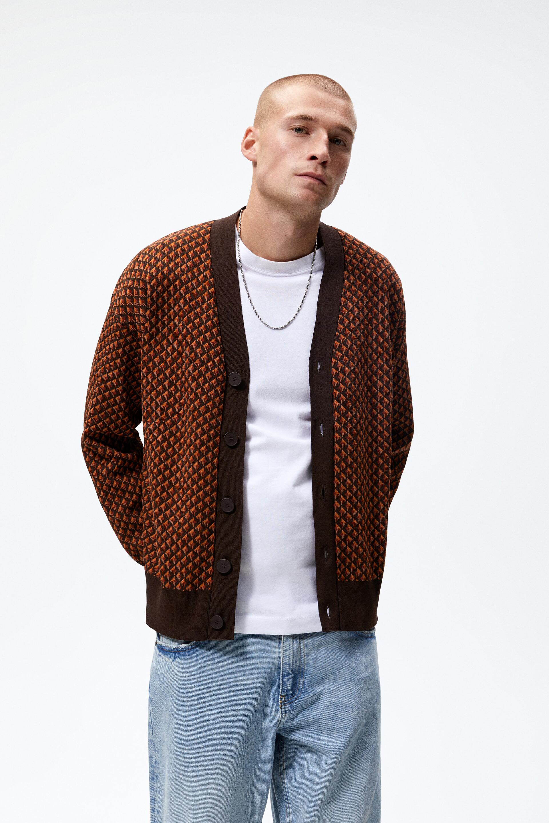 

Кардиган мужской ZARA 06674320 коричневый M (доставка из-за рубежа), 06674320