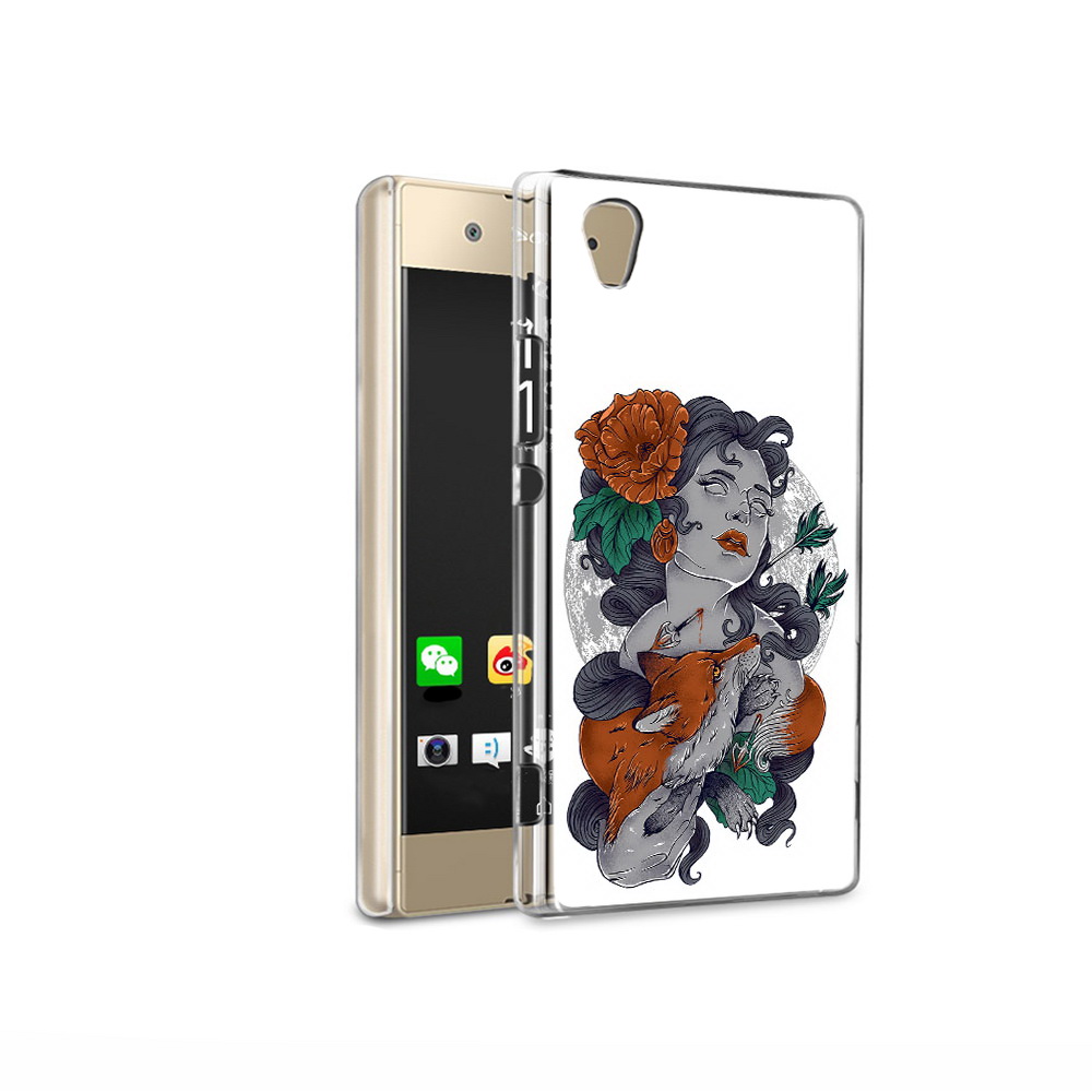 

Чехол MyPads Tocco для Sony Xperia XA1 Ultra темная девушка с лисой (PT67027.252.639), Прозрачный, Tocco