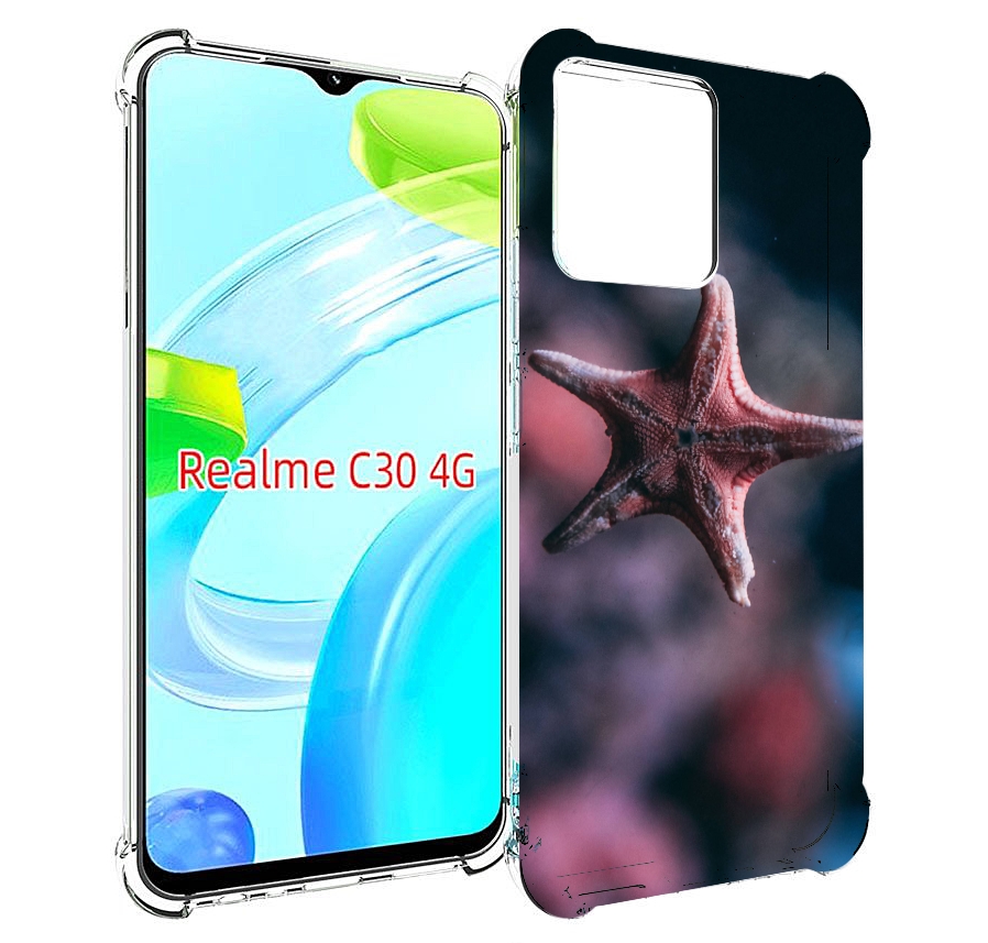 

Чехол MyPads морская-звезда---starfish для Realme C30 4G / Narzo 50i Prime, Прозрачный, Tocco