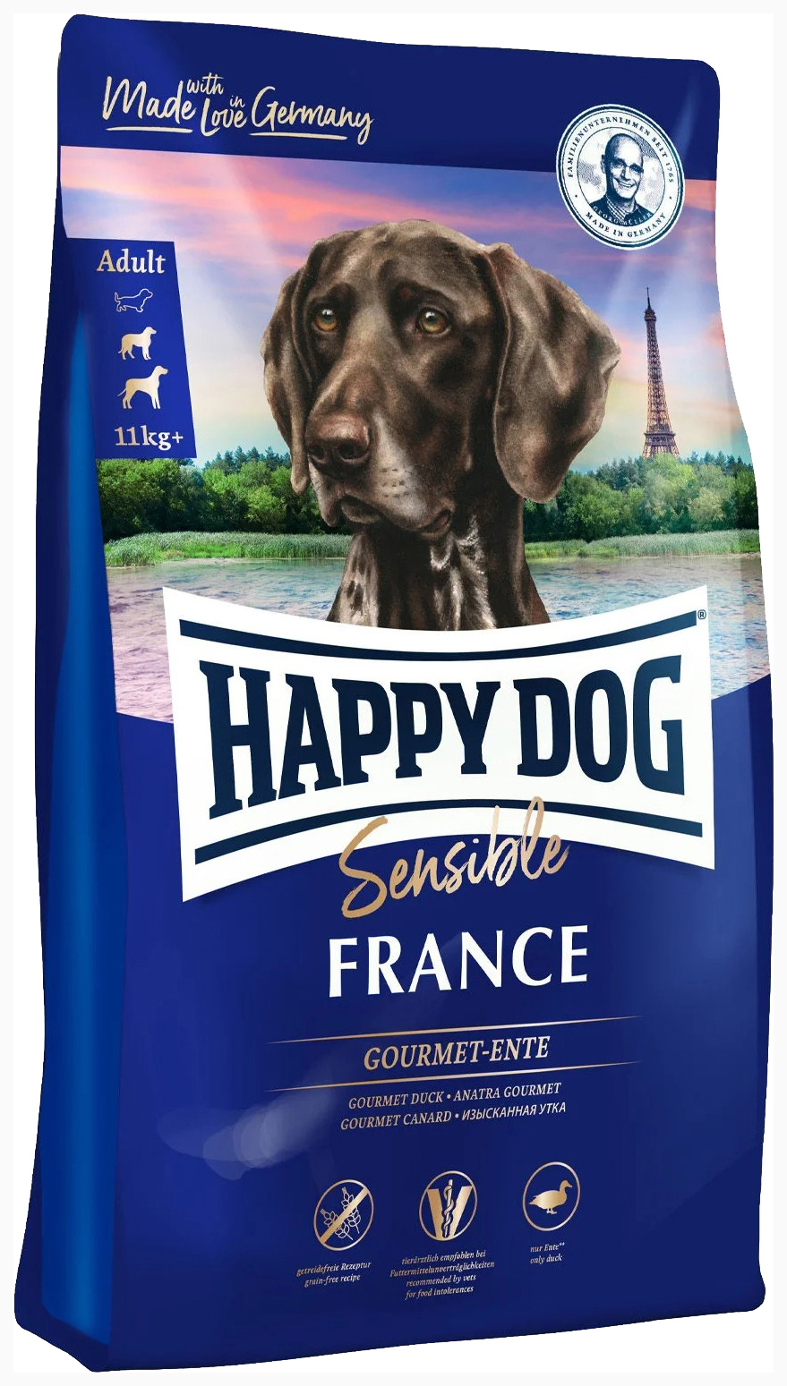 

HAPPY DOG HAPPY DOG SUPREME FRANCE SENSIBLE NUTRITION беззерновой для взрослых собак всех