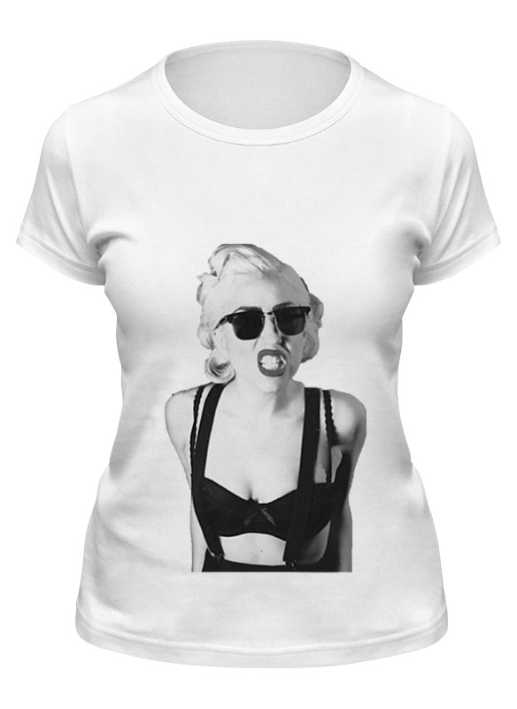 

Футболка женская Printio Lady gaga белая 2XL, Белый, Lady gaga