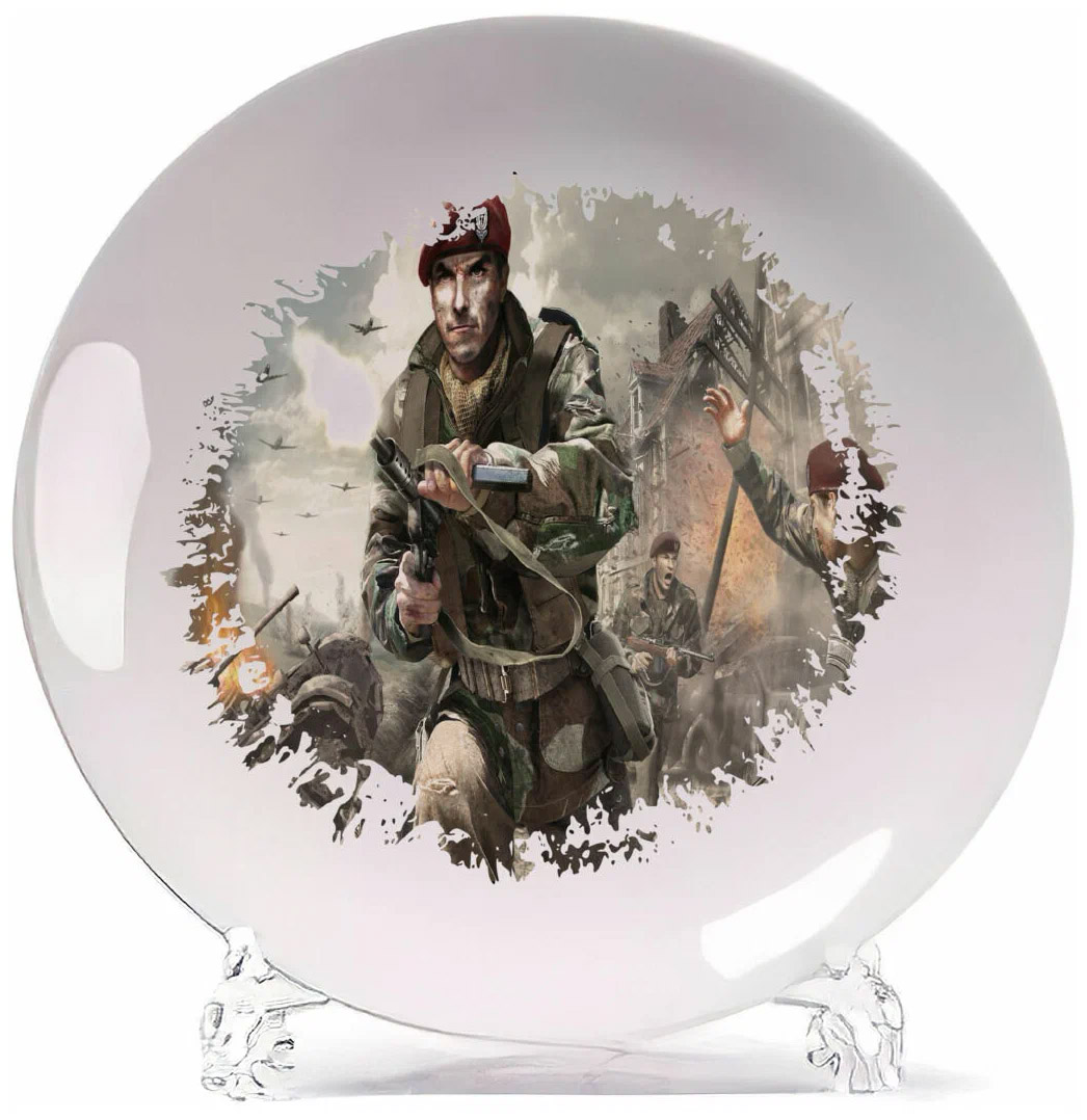 

Тарелка CoolPodarok call of duty 3 Краповый берет Солдаты