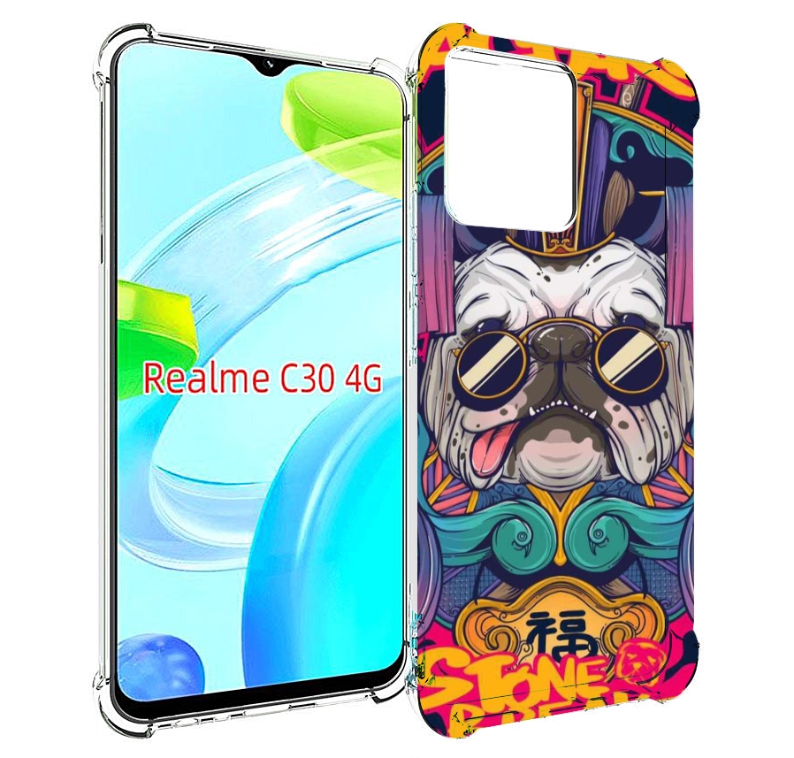 

Чехол MyPads мопс агро яркая для Realme C30 4G / Narzo 50i Prime, Прозрачный, Tocco