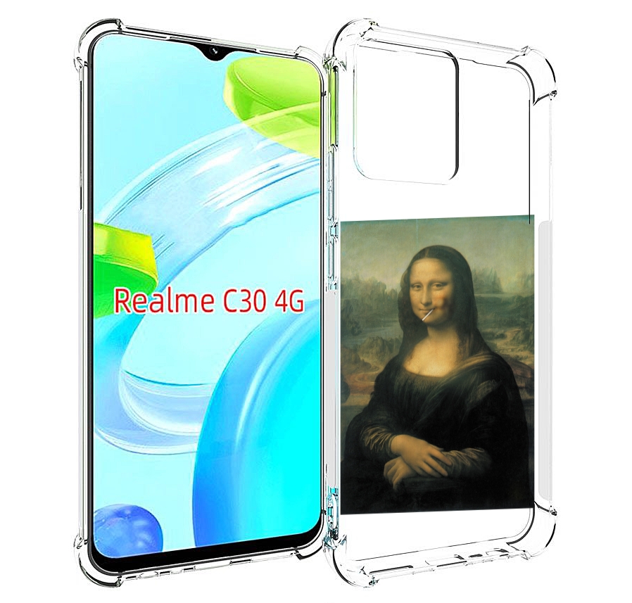 

Чехол MyPads монализа-с-чупачупсом для Realme C30 4G / Narzo 50i Prime, Прозрачный, Tocco