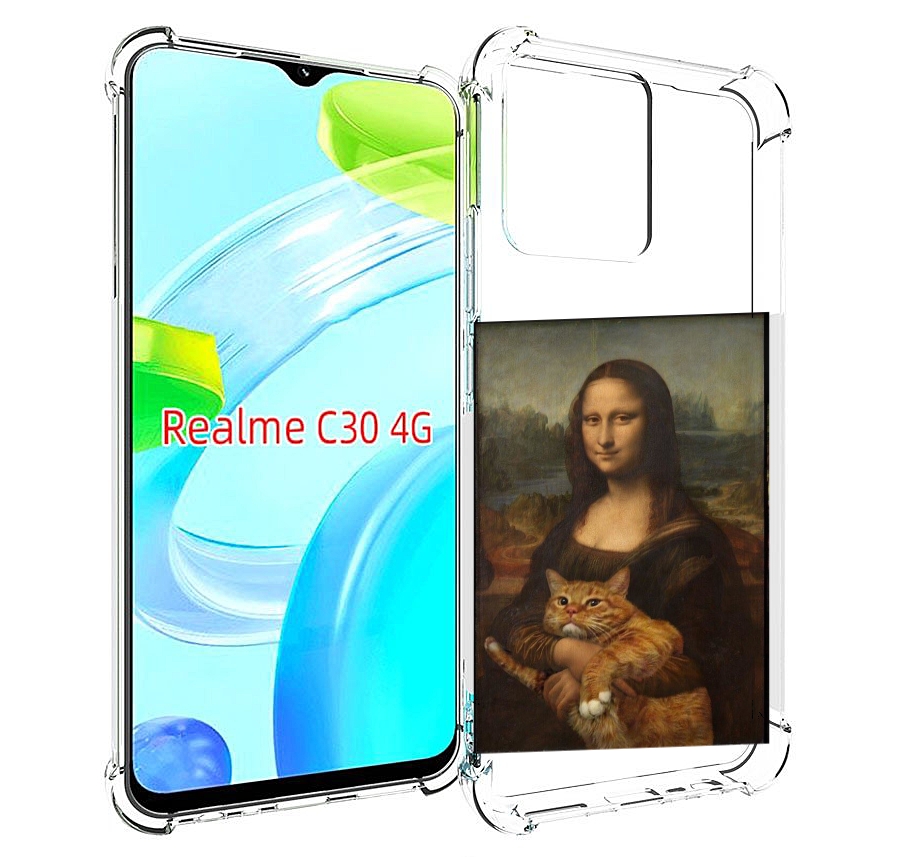 

Чехол MyPads монализа-с-котиком для Realme C30 4G / Narzo 50i Prime, Прозрачный, Tocco