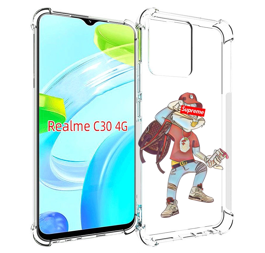 

Чехол MyPads моднявый-заяц детский для Realme C30 4G / Narzo 50i Prime, Прозрачный, Tocco