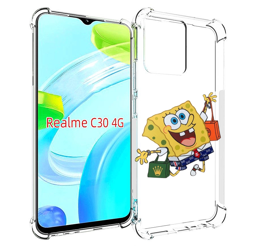 

Чехол MyPads модный-спанч-боб для Realme C30 4G / Narzo 50i Prime, Прозрачный, Tocco