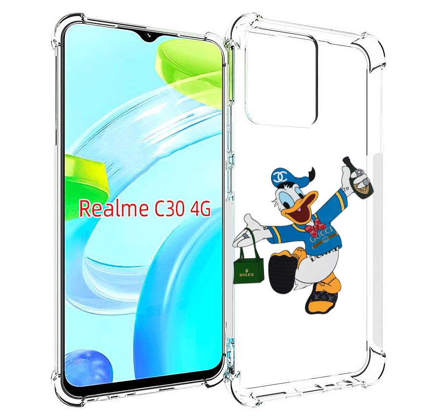 

Чехол MyPads модный-дональд-дак для Realme C30 4G / Narzo 50i Prime, Прозрачный, Tocco