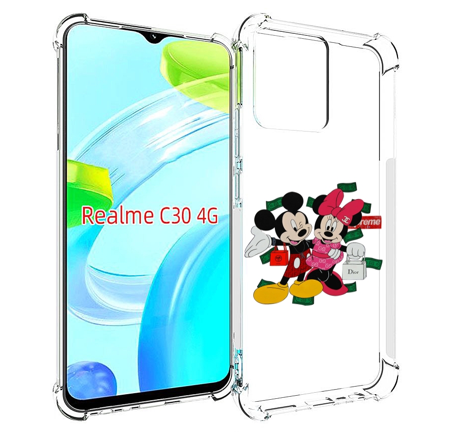 

Чехол MyPads модные-микки-маус детский для Realme C30 4G / Narzo 50i Prime, Прозрачный, Tocco