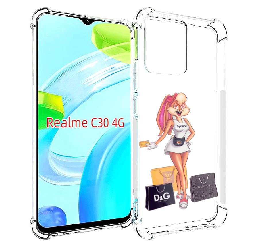 

Чехол MyPads модница-зайка женский для Realme C30 4G / Narzo 50i Prime, Прозрачный, Tocco