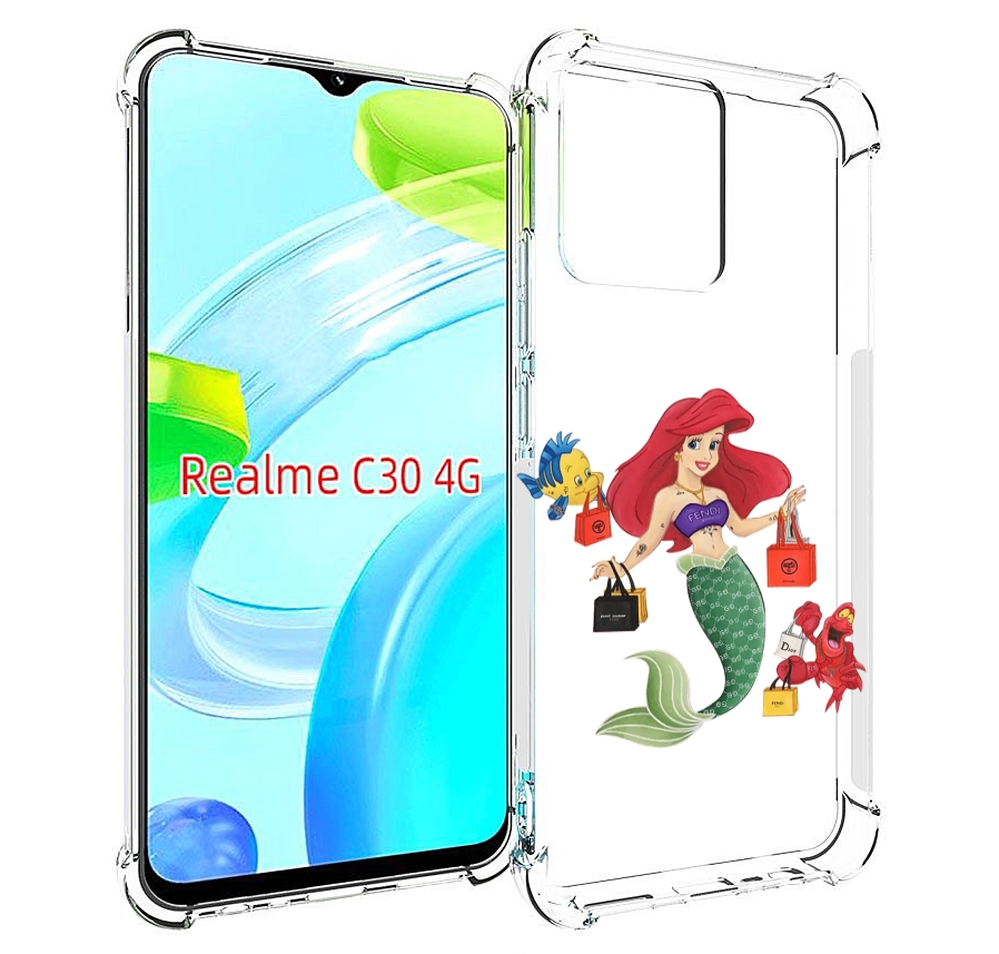 

Чехол MyPads модная-русалка женский для Realme C30 4G / Narzo 50i Prime, Прозрачный, Tocco