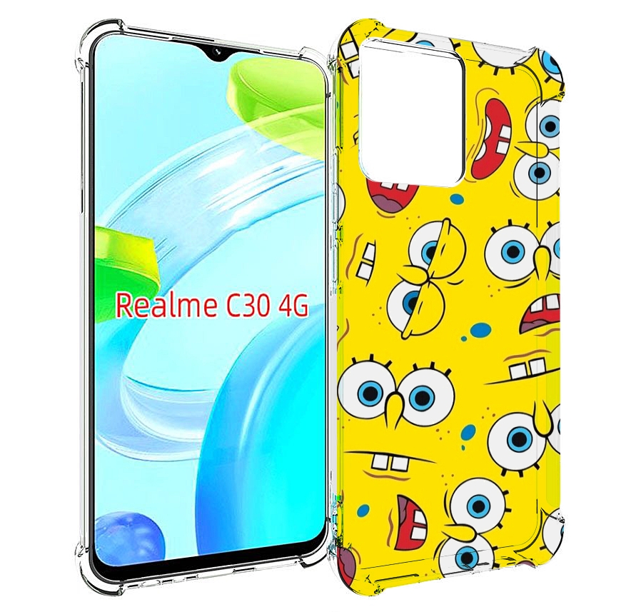 

Чехол MyPads много-спанч-боба для Realme C30 4G / Narzo 50i Prime, Прозрачный, Tocco