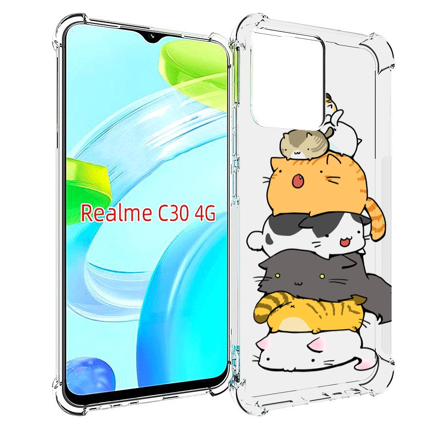 

Чехол MyPads много-маленьких-котиков для Realme C30 4G / Narzo 50i Prime, Прозрачный, Tocco