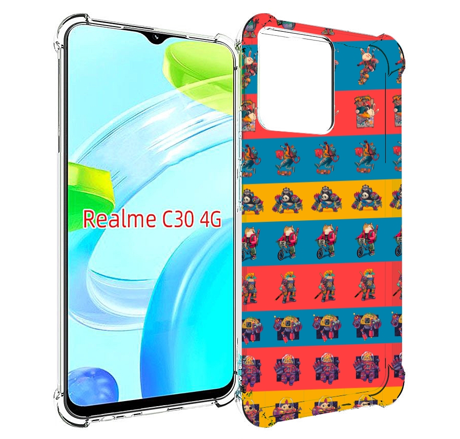 

Чехол MyPads много стикеров для Realme C30 4G / Narzo 50i Prime, Прозрачный, Tocco