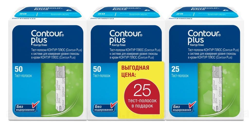 Тест-полоски Контур Плюс (Contour Plus) №125