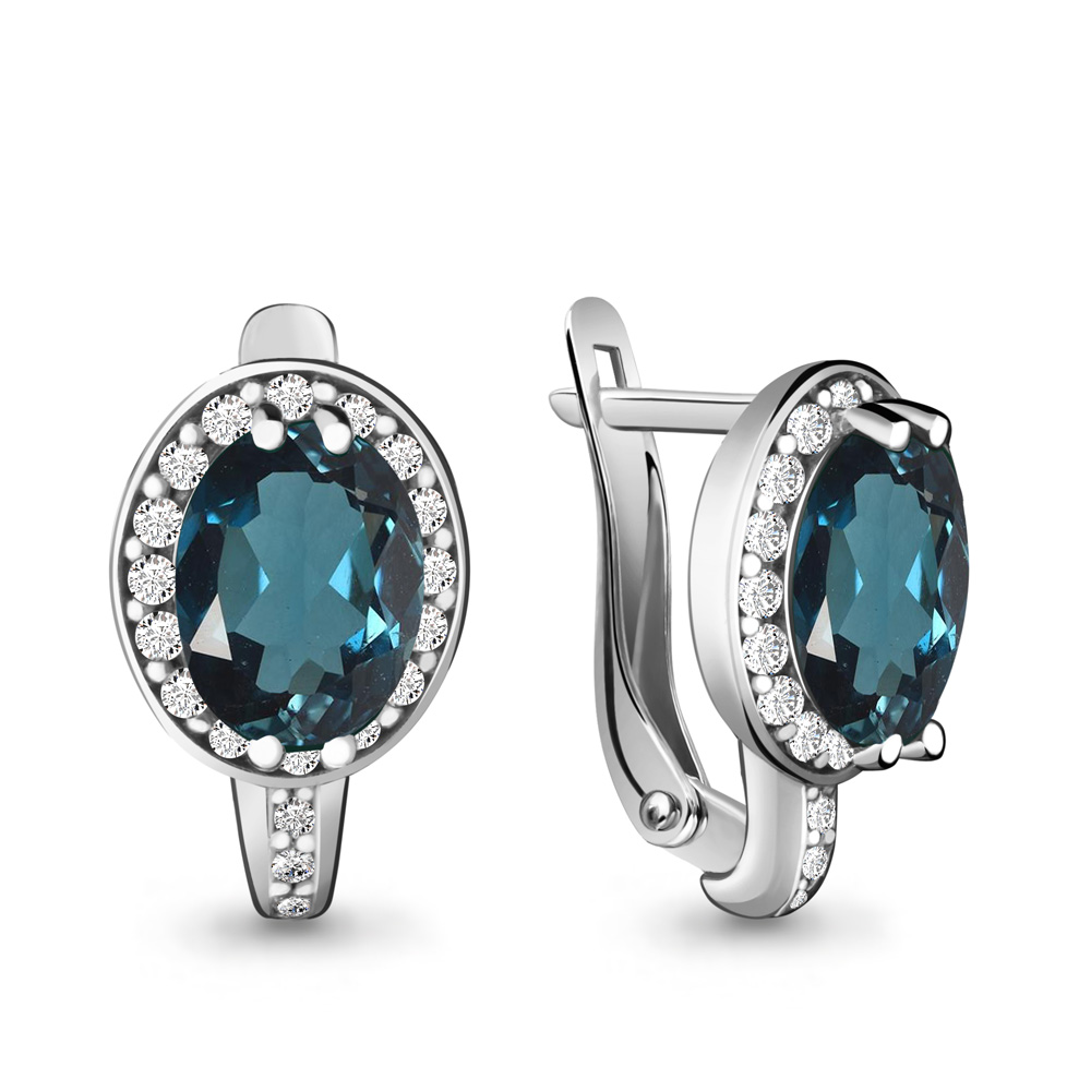

Серьги из серебра с топазом Aquamarine 4413708А_925_р, 4413708А_925_р