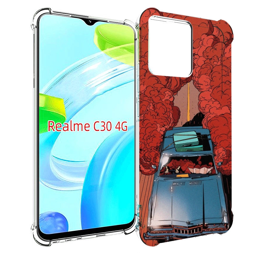 

Чехол MyPads машина мчится с дымком для Realme C30 4G / Narzo 50i Prime, Прозрачный, Tocco