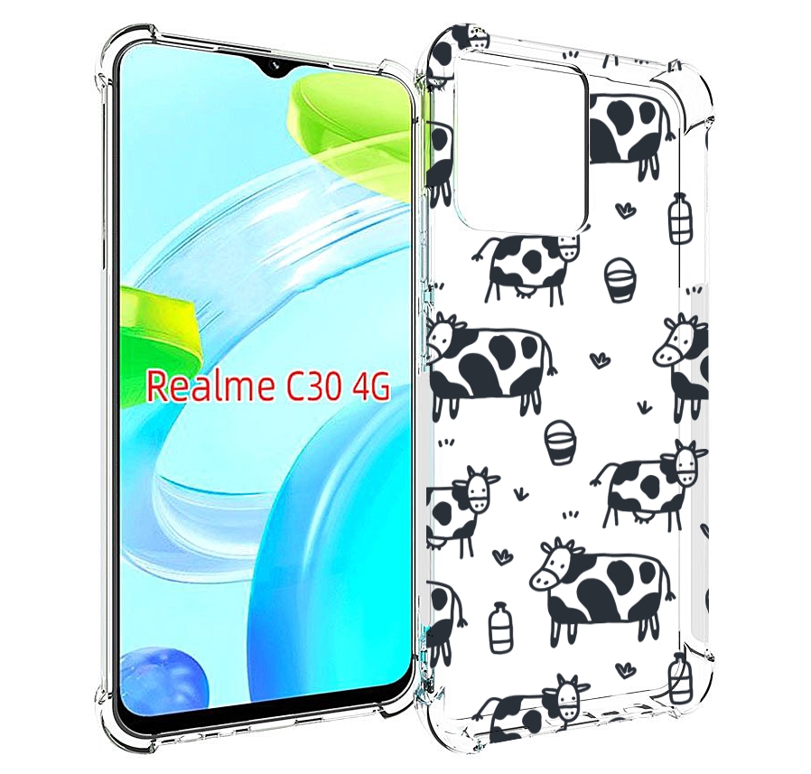 

Чехол MyPads маленькие-коровки для Realme C30 4G / Narzo 50i Prime, Прозрачный, Tocco