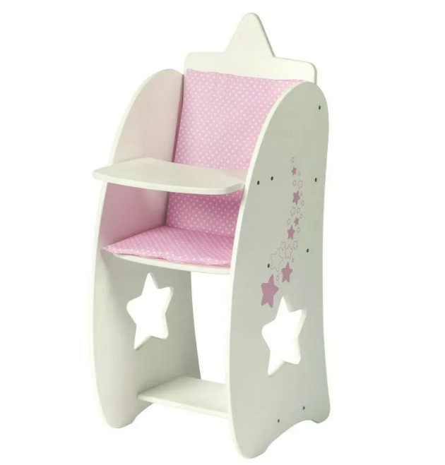 Мебель для кукол стульчик для кормления Diamond Star белый Манюня 53 х 29 х 7 см