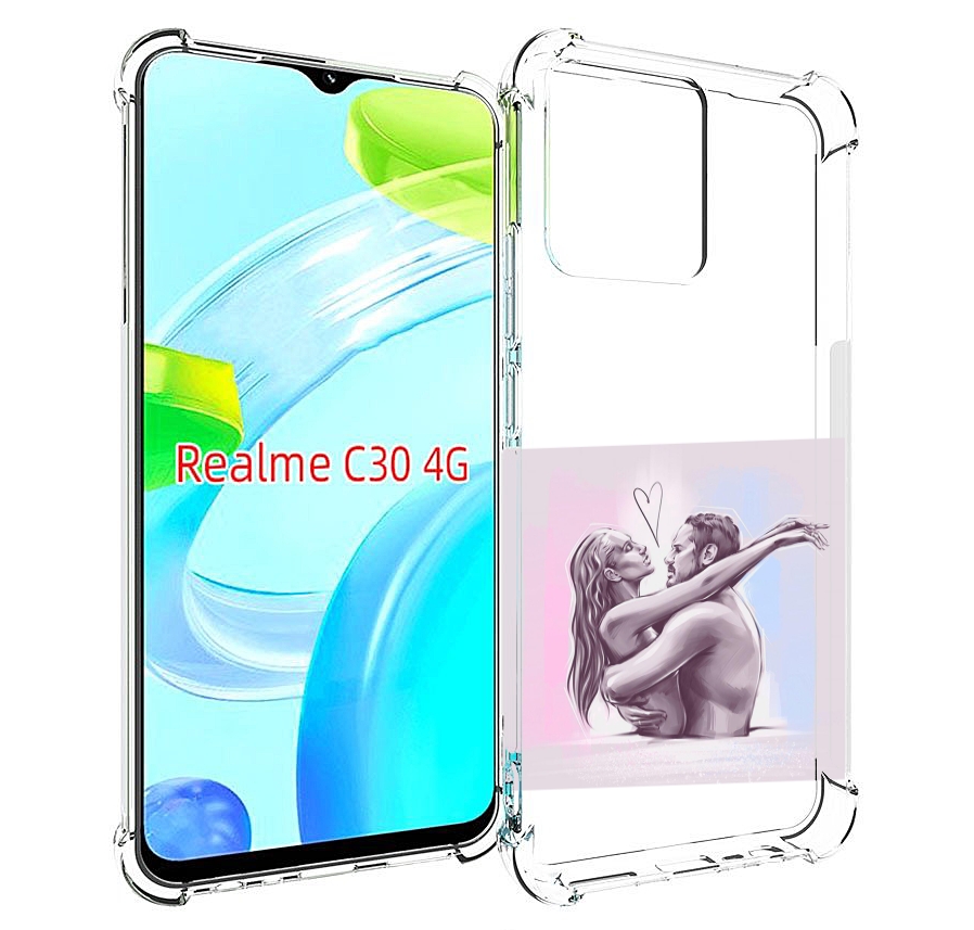 

Чехол MyPads любовные-тела для Realme C30 4G / Narzo 50i Prime, Прозрачный, Tocco