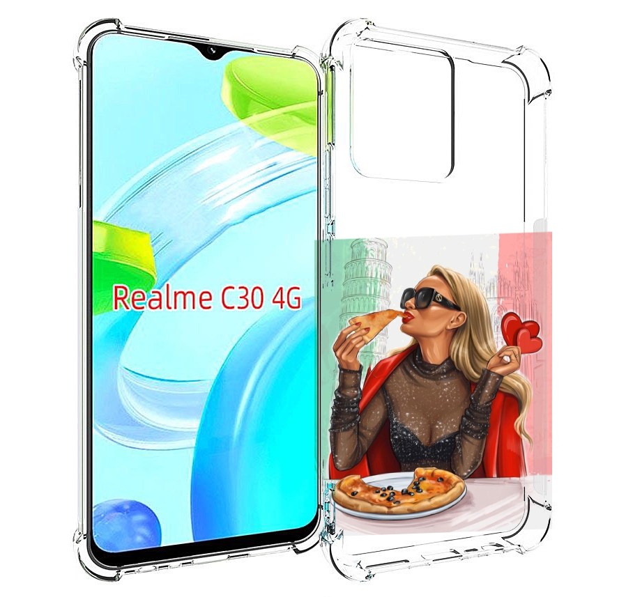 

Чехол MyPads любительница-пиццы женский для Realme C30 4G / Narzo 50i Prime, Прозрачный, Tocco