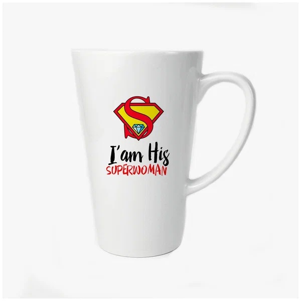 

Большая конусная кружка CoolPodarok I AM HIS SUPERWOMAN