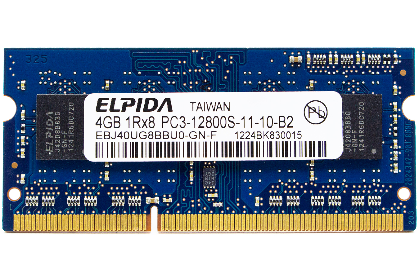 

Модуль памяти для ноутбука SODIMM DDR3 4GB PC12800 1600МГц Elpida EBJ40UG8BBU0-GN-F, SODIMM DDR3 4GB PC12800 1600МГц Elpida EBJ40UG8BBU0-GN-F