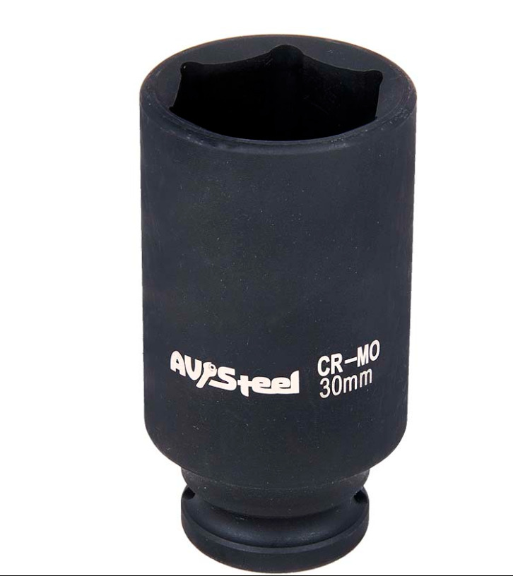 

Головка ударная 1/2", шестигранная, удлиненная, 30 мм "AV Steel", AV-720130