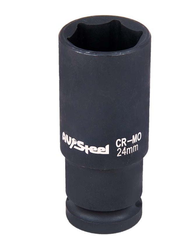 

Головка ударная 1/2", шестигранная, удлиненная, 24 мм "AV Steel", AV-720124