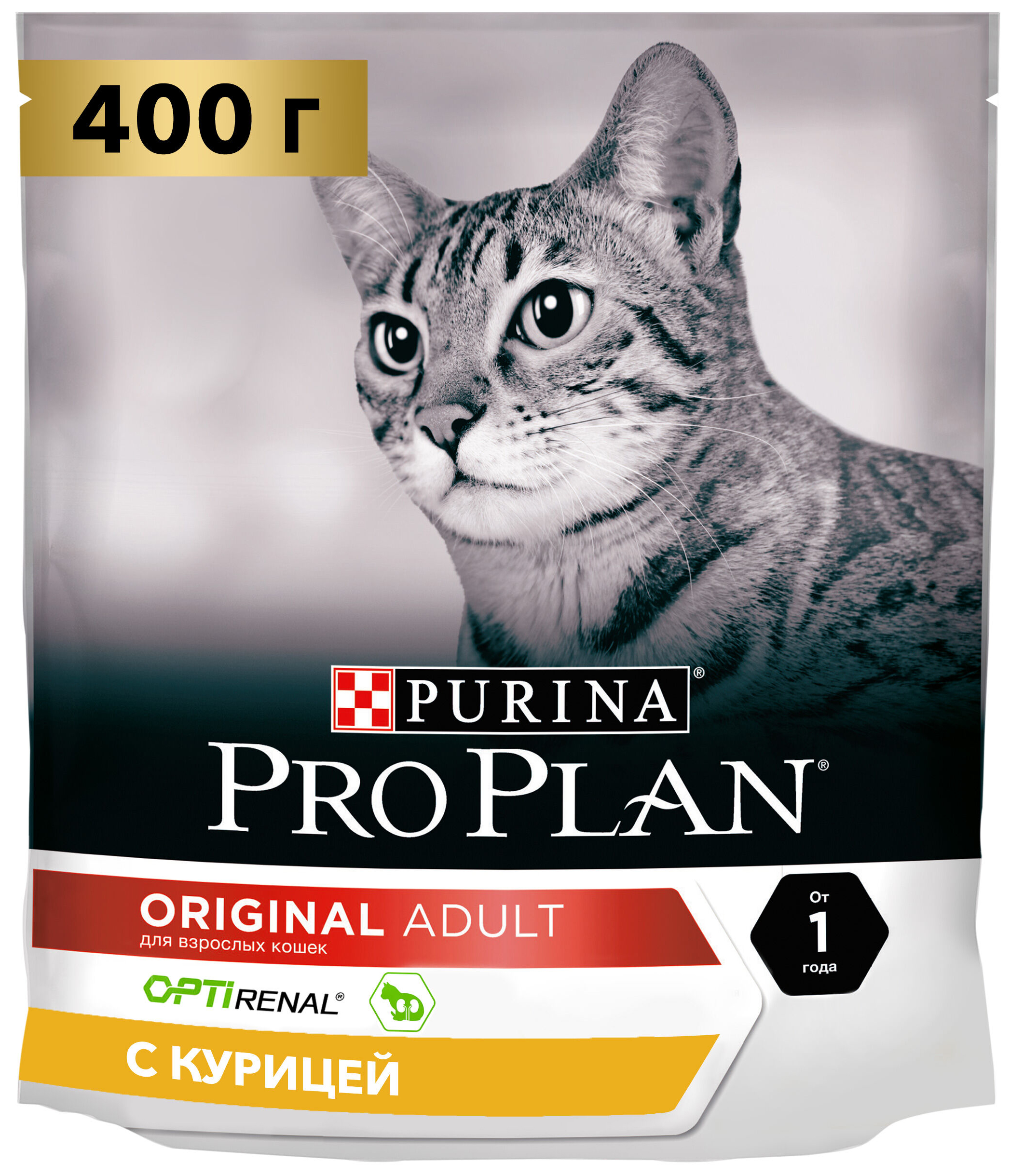 Сухой корм для взрослых кошек Pro Plan Original OptiRenal курица, 0,4 кг