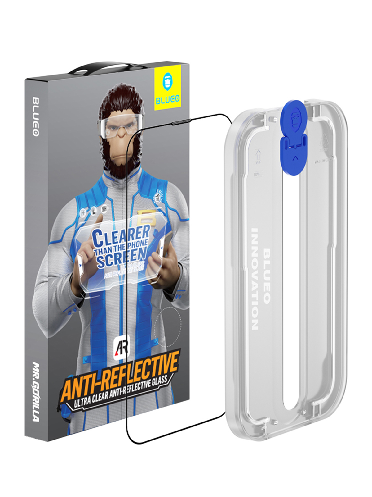 

Защитное стекло BlueO для iPhone 13/13 Pro/14, AR Anti-reflective Black, AR Anti-reflective