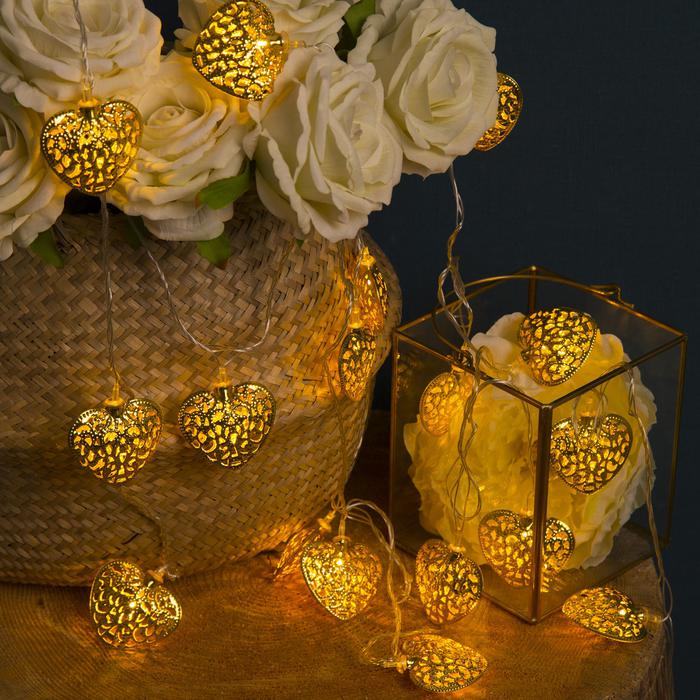 

Luazon Lighting Нить с насадками “Сердце” 4, 5 см, 4 м, LED-20-220V