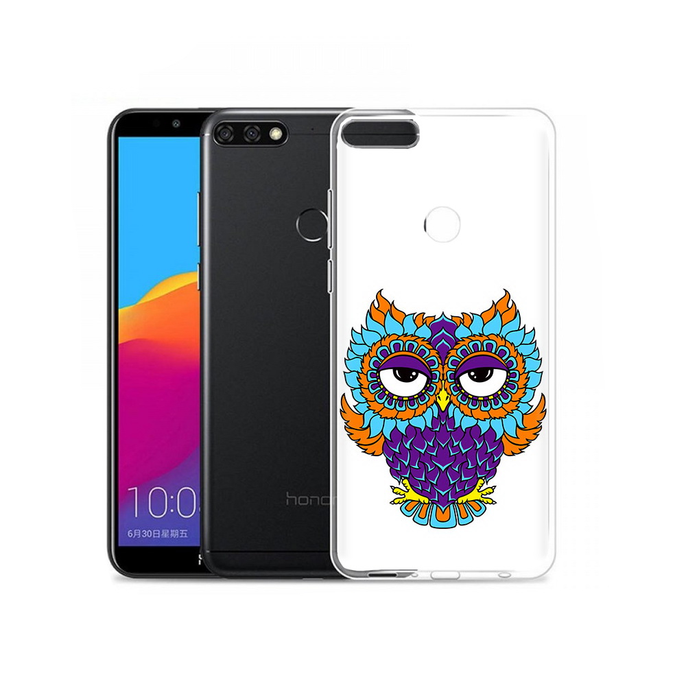 

Чехол MyPads Tocco для Honor 7C Pro Цветная сова (PT113786.47.198), Прозрачный, Tocco