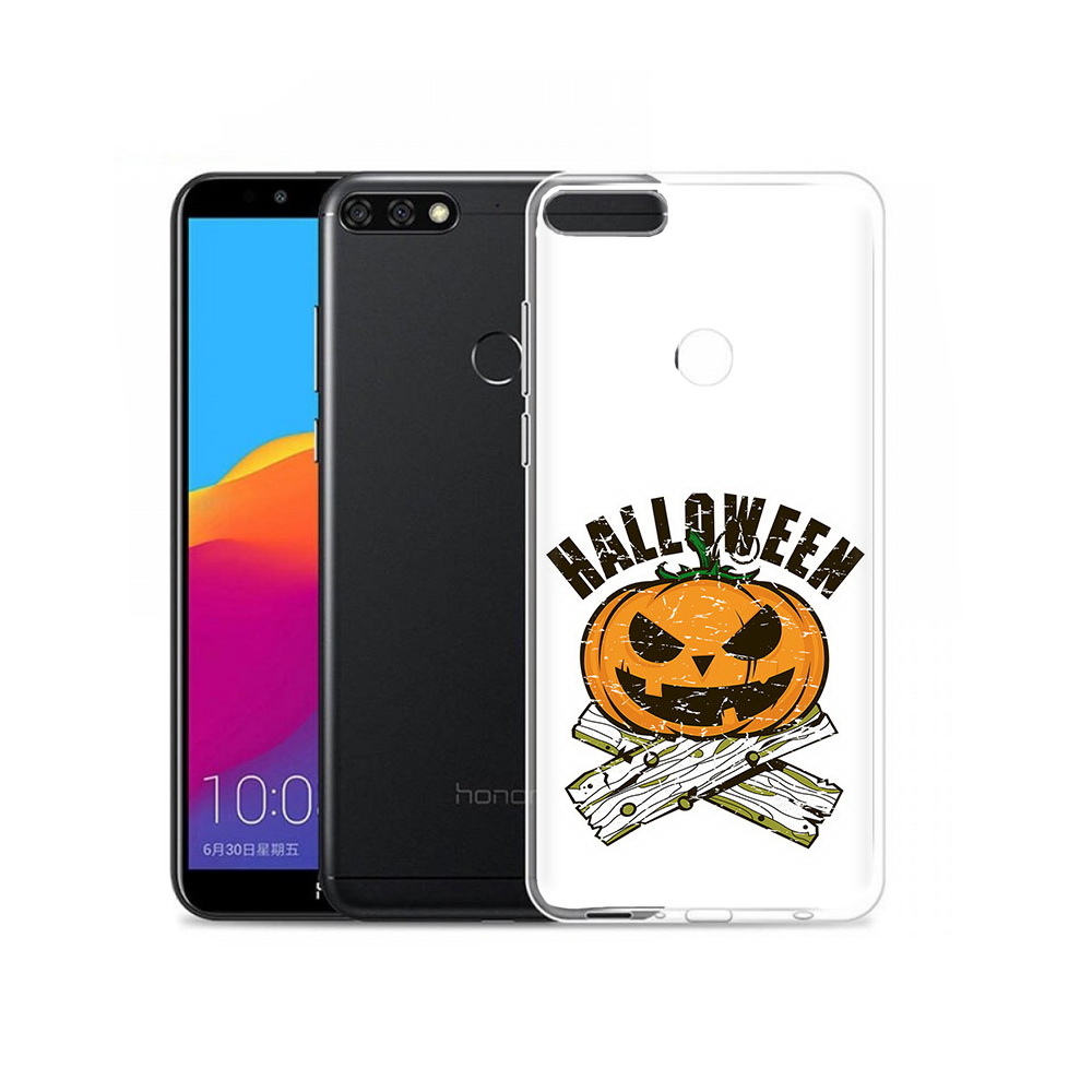 

Чехол MyPads Tocco для Honor 7C Pro Хэллоуин доски тыква (PT113786.47.194), Прозрачный, Tocco